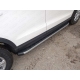 Пороги алюминиевые ТСС с накладкой серые для Audi Q3 2011-2018