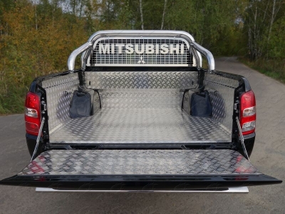 Защитный алюминиевый вкладыш в кузов автомобиля (комплект) ТСС для Mitsubishi L200 2019-2021
